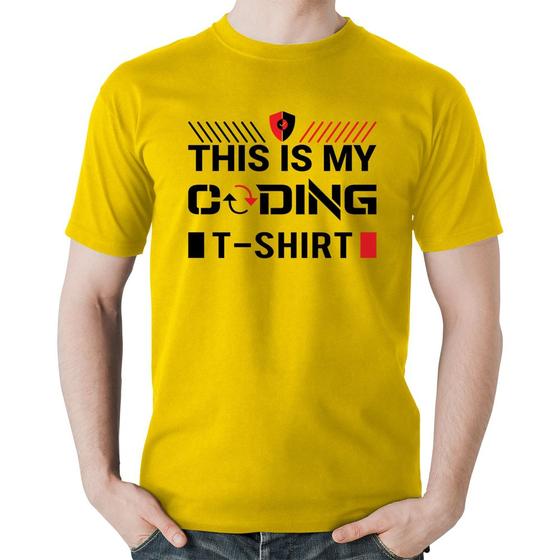 Imagem de Camiseta Algodão This is my coding t-shirt - Foca na Moda