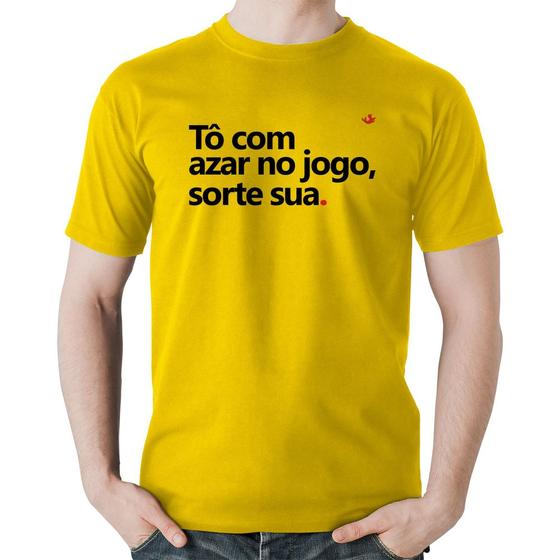 Imagem de Camiseta Algodão Tô com azar no jogo, sorte sua - Foca na Moda