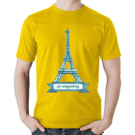 Imagem de Camiseta Algodão Torre Eiffel Amazing - Foca na Moda