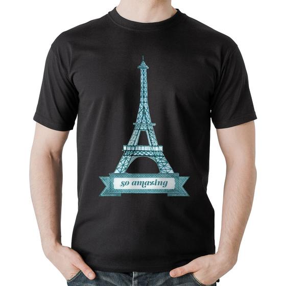 Imagem de Camiseta Algodão Torre Eiffel Amazing - Foca na Moda