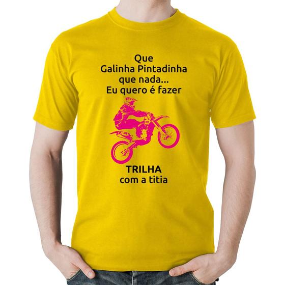 Imagem de Camiseta Algodão Trilha com a titia (moto rosa) - Foca na Moda