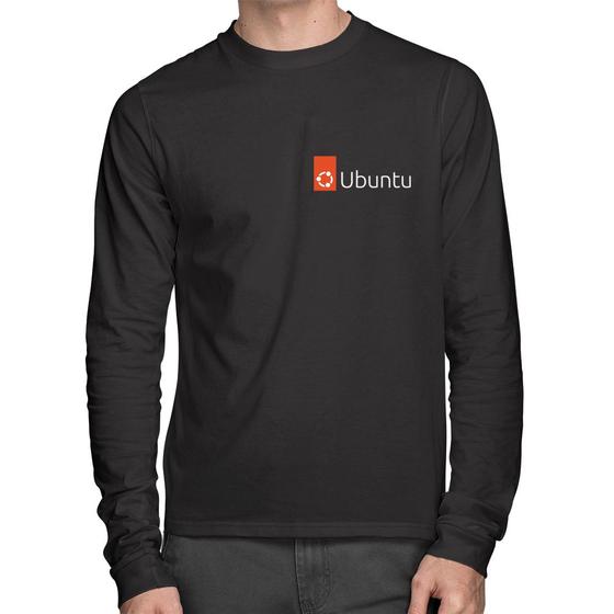 Imagem de Camiseta Algodão Ubuntu Linux Manga Longa - Foca na Moda