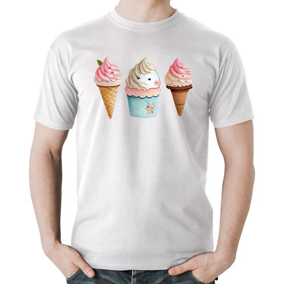 Imagem de Camiseta Algodão Unicórnio Sorvete - Foca na Moda