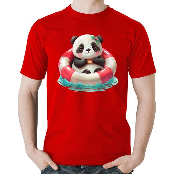 Imagem de Camiseta Algodão Ursinha  Relaxando Na Piscina - Foca na Moda