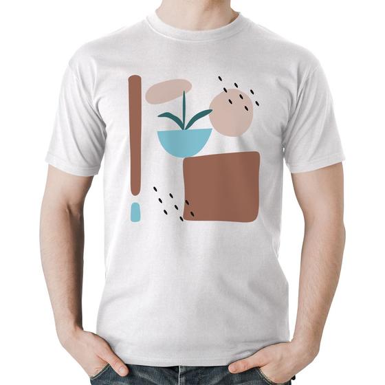 Imagem de Camiseta Algodão Vaso de Planta Minimalista Abstrato - Foca na Moda