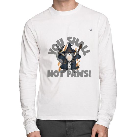 Imagem de Camiseta Algodão You shall not paws Manga Longa - Foca na Moda