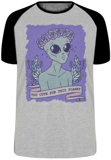 Imagem de Camiseta Alien cute Blusa Plus Size extra grande adulto ou infantil