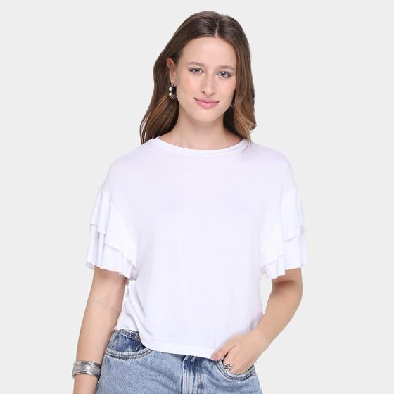 Imagem de Camiseta All Is Love Babado Wish Manga Curta Feminina