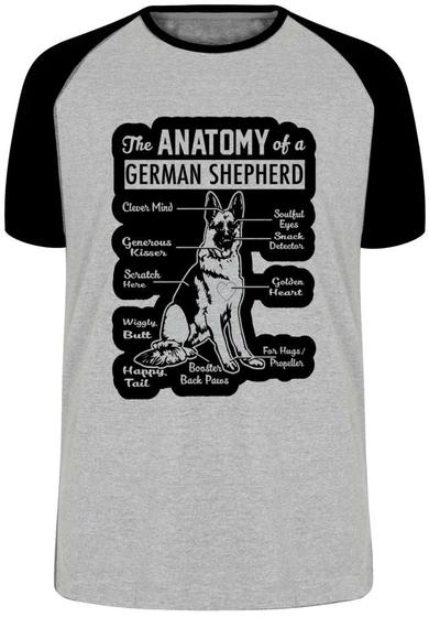 Imagem de Camiseta Anatomia Pastor Alemão Blusa Plus Size extra grande adulto ou infantil
