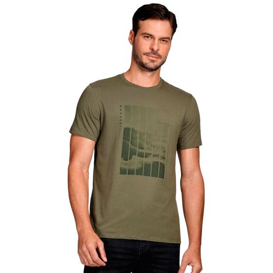 Imagem de Camiseta Aramis Ocean Barcode Ve25 Verde Militar Masculino