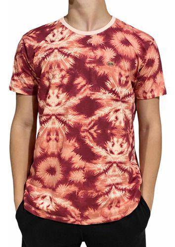 Imagem de Camiseta Arte Masculina Estampa Tie Day Coral Tradicional