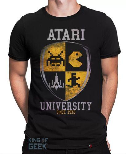 Imagem de Camiseta Atari Video Game Retrô Camisa Geek Jogos Filmes