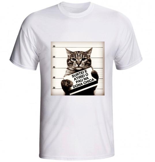 Imagem de Camiseta  Atirei o Pau no Gato modelo branca fornecedor M&M Presentes Personalizados