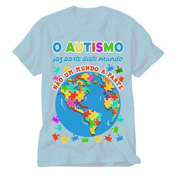 Imagem de Camiseta Autismo na cor azul eu amo alguém que tem autismo