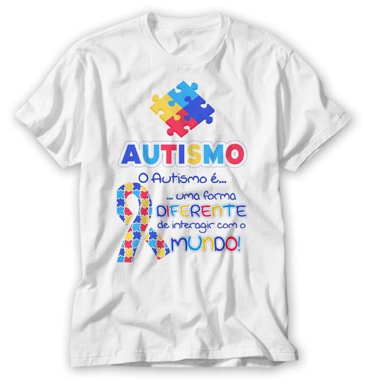 Imagem de Camiseta autista apenas uma maneira diferente de ver o mundo