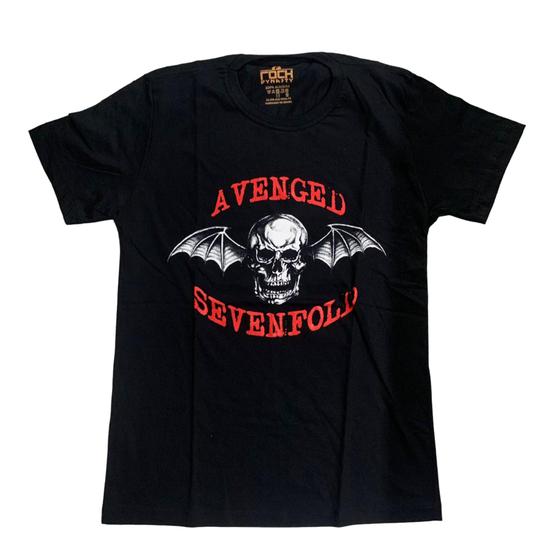 Imagem de Camiseta Avenged Sevenfold A7X Blusa Banda de Rock Adulto Unissex Bo329