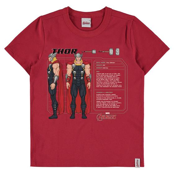 Imagem de Camiseta Avengers Malwee Hulk Capitão América Homem de Ferro Thor Vingadores Tam 4 ao 12