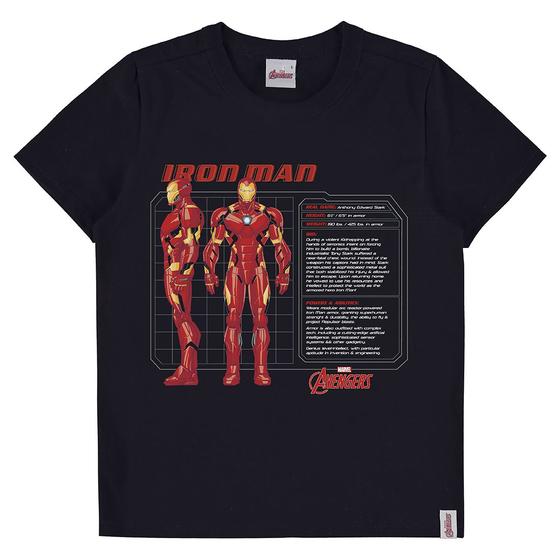 Imagem de Camiseta Avengers Malwee Hulk Capitão América Homem de Ferro Thor Vingadores Tam 4 ao 12