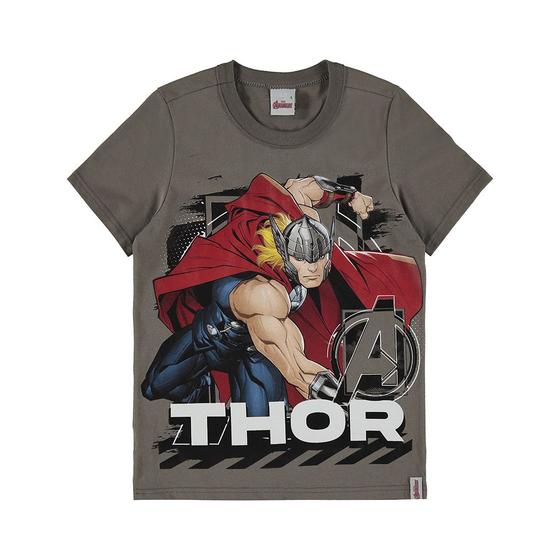 Imagem de Camiseta Avengers Malwee Hulk Capitão América Thor Vingadores Tam 4 ao 12 Menino
