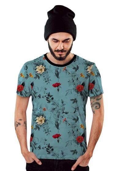 Imagem de Camiseta Azul Florida Masculina Verão 2019 Floral Top