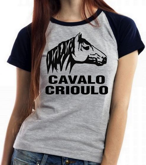 Imagem de Camiseta Baby Look Blusa Feminina Cavalo Criolo grande