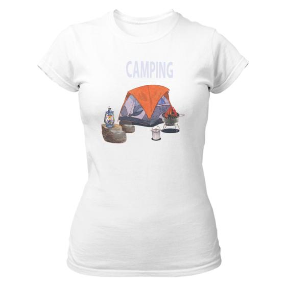 Imagem de Camiseta Baby Look Camping