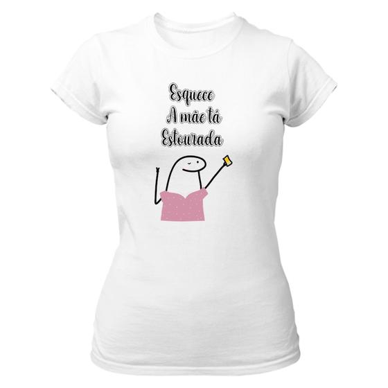 Imagem de Camiseta Baby Look Dia das mães Flork Esquece estou estourada