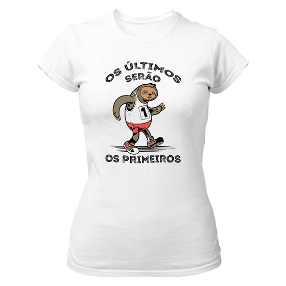 Imagem de Camiseta Baby Look Divertida Os últimos serão os primeiros