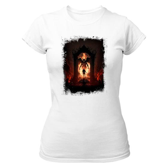 Imagem de Camiseta Baby Look Divertida Portal do inferno 8