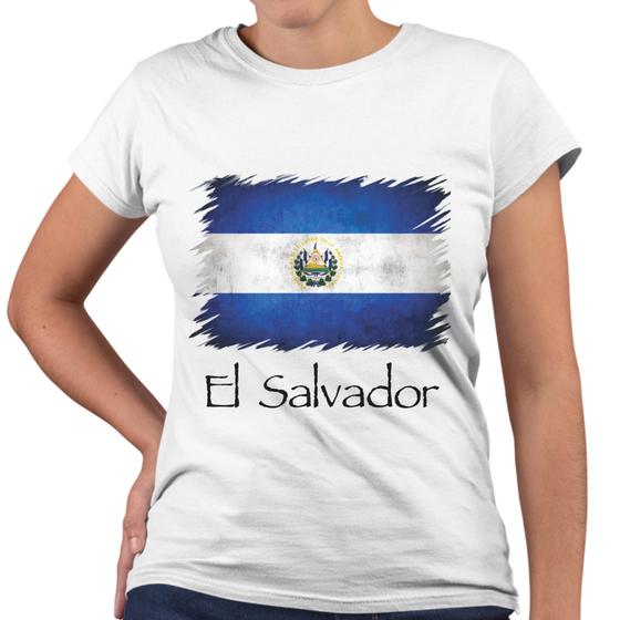 Imagem de Camiseta Baby Look El Salvador Bandeira País