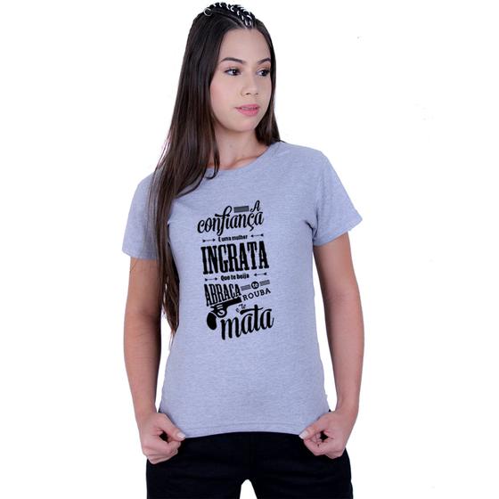 Imagem de Camiseta Baby Look Feminina A confiança Racionais Mcs