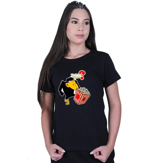 Imagem de Camiseta Baby Look Feminina Corvo Jubileu Pipoca