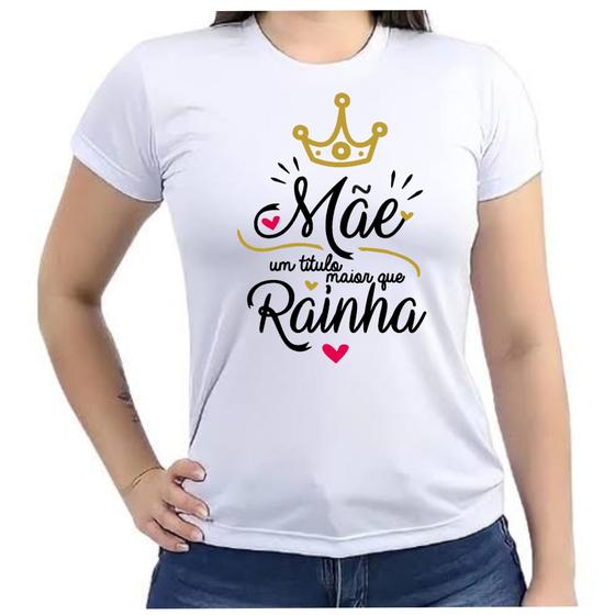 Imagem de Camiseta Baby look feminina dia das mães mamãe minha rainha