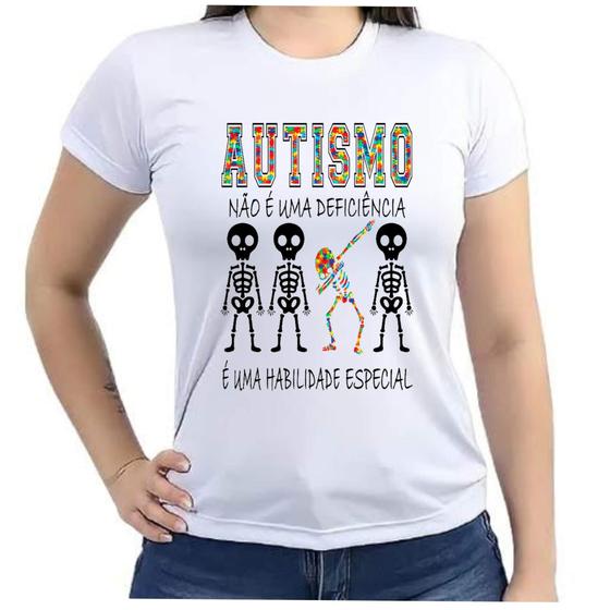 Imagem de Camiseta Baby look feminina mãe de criança autista espectro autismo