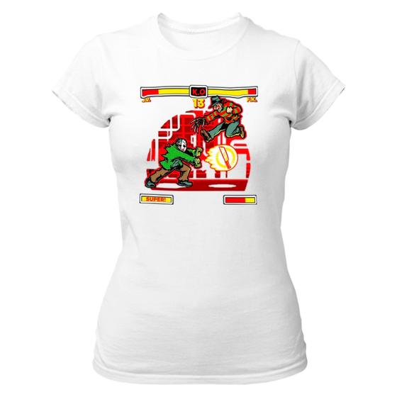 Imagem de Camiseta Baby Look Freddy x Jason Street Fighter