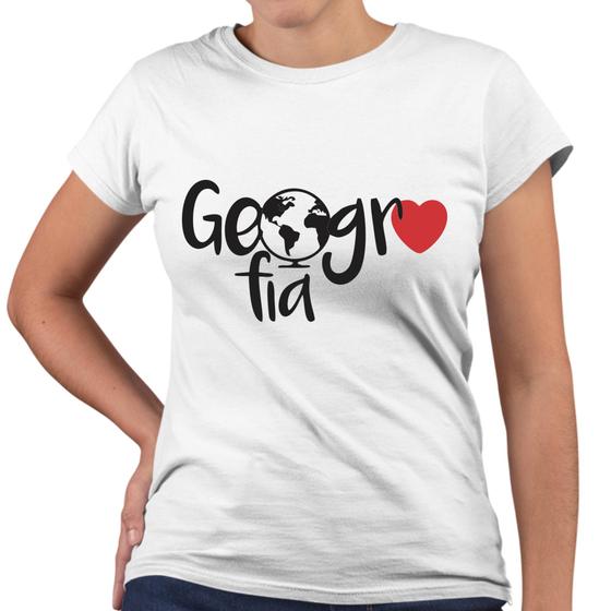 Imagem de Camiseta Baby Look Geografia Coração Universidade Facul