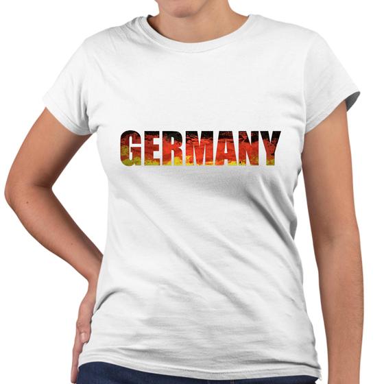 Imagem de Camiseta Baby Look Germany Bandeira Escrita Alemanha