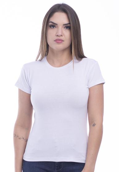 Imagem de Camiseta Baby Look Lisa Autem Originals Manga Curta e Gola Redonda em Algodão