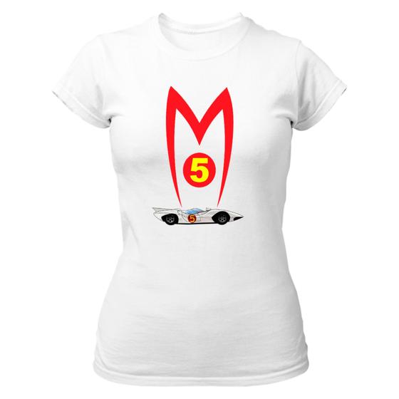 Imagem de Camiseta Baby Look Mach 5 Logo e carro