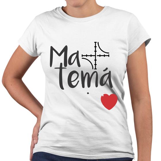 Imagem de Camiseta Baby Look Matemática Coração Universidade Facul