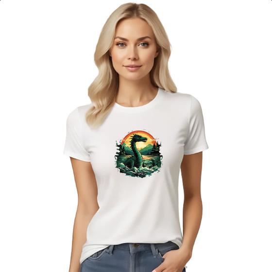 Imagem de Camiseta Baby Look Monstro do Lago Ness Sunset Art