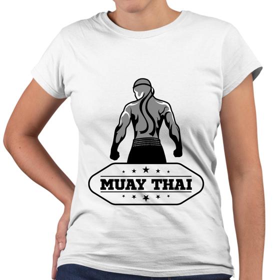 Imagem de Camiseta Baby Look Muay Thai Luta Combate Artes Marciais