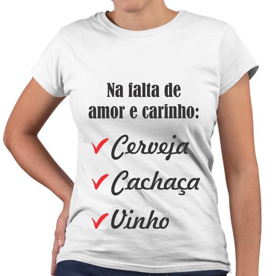 Imagem de Camiseta Baby Look Na Falta de Amor e Carinho