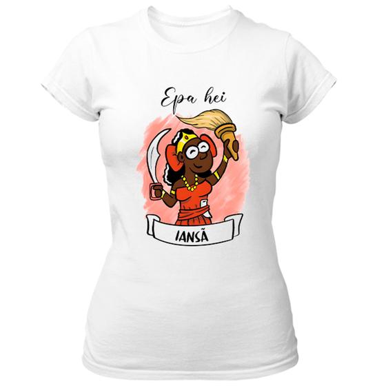 Imagem de Camiseta Baby Look Orixas Cartoon Iansa Epa Hei