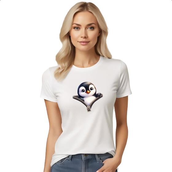 Imagem de Camiseta Baby Look Pinguin no ziper