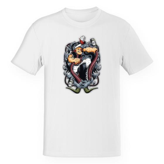 Imagem de Camiseta Baby Look  Popeye vs Kraken