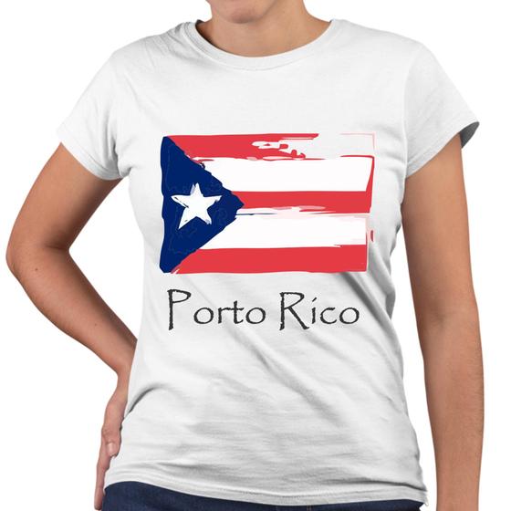 Imagem de Camiseta Baby Look Porto Rico Bandeira País