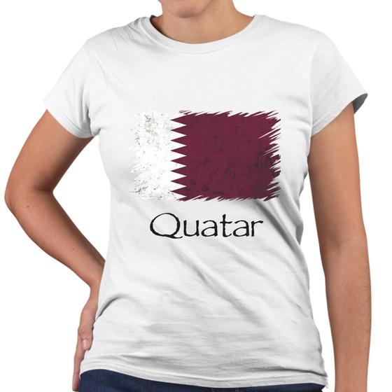 Imagem de Camiseta Baby Look Quatar Bandeira País