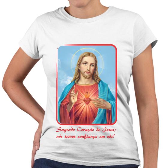 Imagem de Camiseta Baby Look Sagrado Coração de Jesus