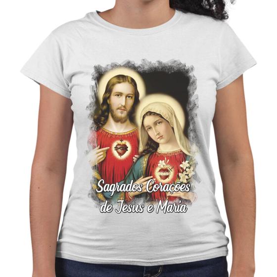 Imagem de Camiseta Baby Look Sagrados Corações Jesus Maria